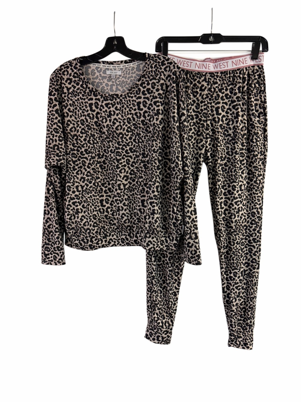 NWT Nine West Animal Print Pajama Jogger Set Size XL